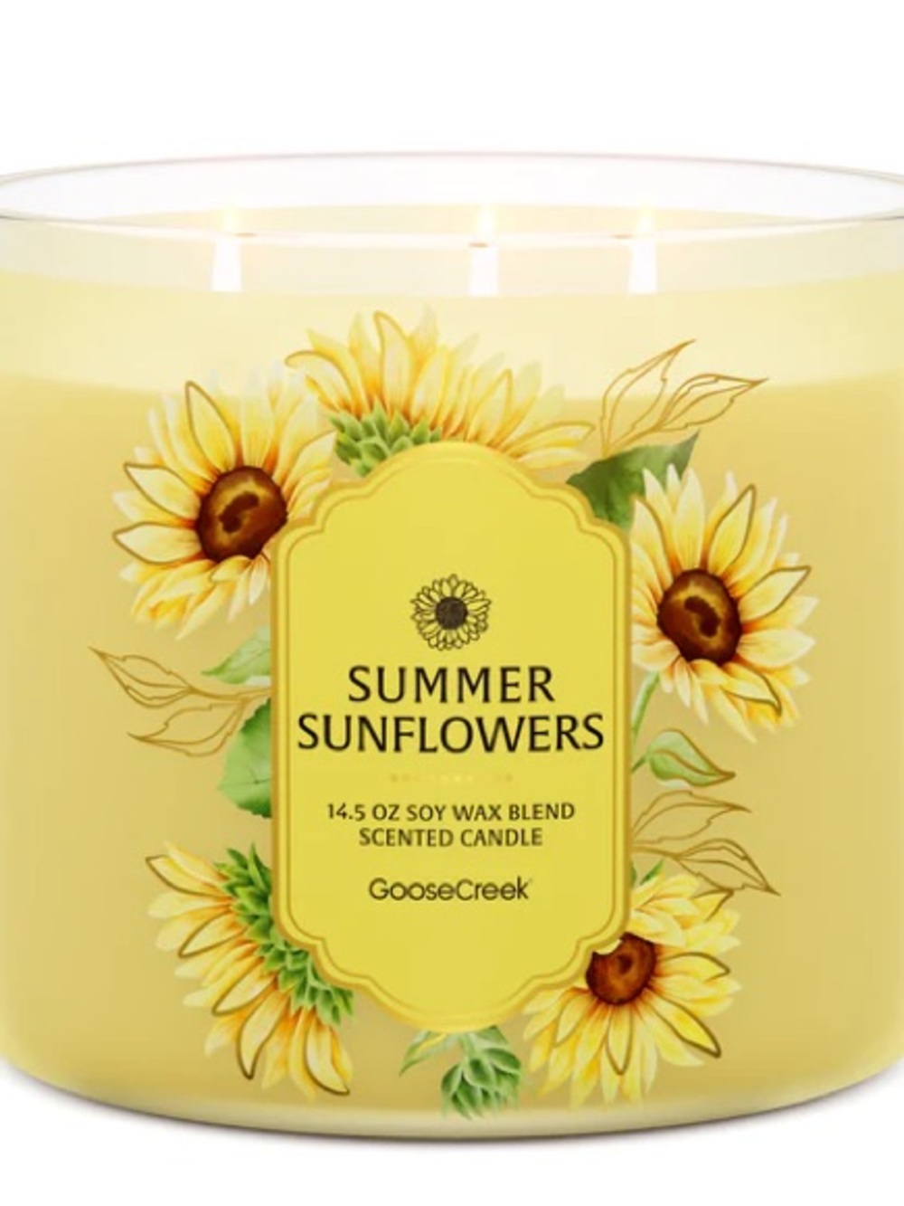 Goose Creek Summer Sunflowers 3-Wick Candle NWT
